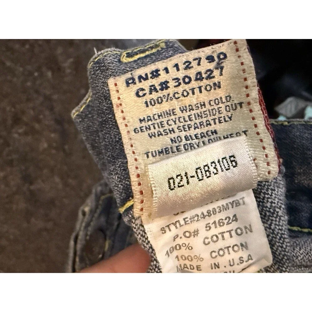 True Religion World Tour Section Straight Seat Jeans Men's Size 34x31. READ
